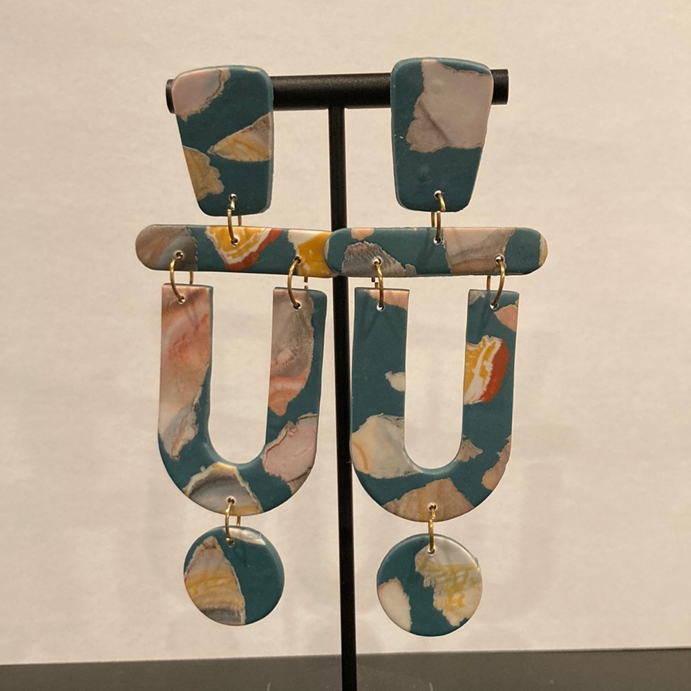 Handmade clay earrings